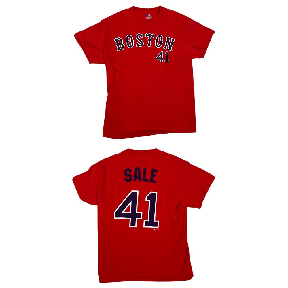 Boston Red Sox T-Shirt Size S/M Red MLB Chris Sale 41 Genuine Merchandise